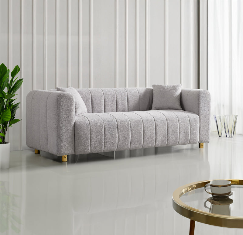 81.89"Teddy Large Modern Sofa with Gold Metal Legs,3 Seater Upholstered Sofa Love Seats Furniture for Bedroom, Apartment