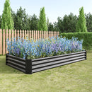 Raised Garden Bed Kit - Metal 7.6x3.7x0.98 ft Black by HouseOfZazla