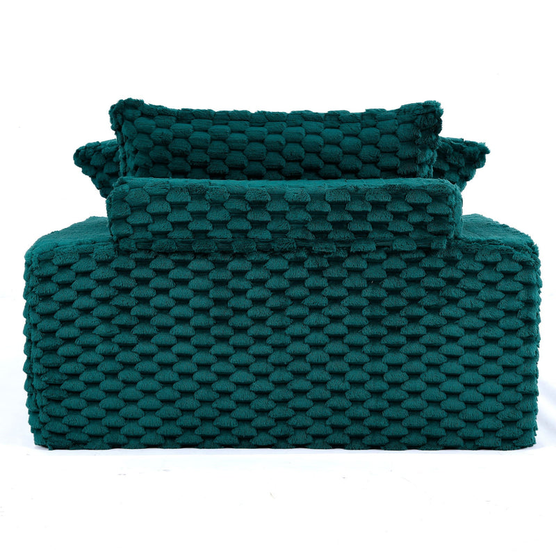 Comfort Bearing Sofa With 2 Pillows And 1 Backrest - Green, photo 6 of 12