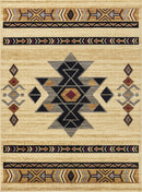 Tribes - 5'3" X 7'3" Southwest Area Rug Polypropylene - Cream by HouseOfZazla