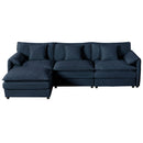 Modern Comfy Deep Seat Modular Sectional Sofa Cloud Couch With Ottoman by HouseOfZazla