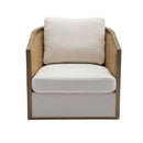 Barrel, Comfy Round Accent Sofa Chair With 360 Degree Swivel, Leisure Arm by HouseOfZazla