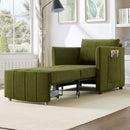 Upholstered Convertible Sleeper Sofa With 5 Position Backrest, Side Pockets, Storage by Unique Piece Furniture