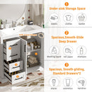 Bathroom Vanity With Sink, Soft Close Doors, Adjustable Shelf & 3 Drawers by HouseOfZazla