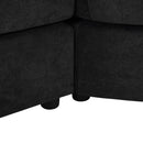 Modern 3 Seater Upholstered Sofa With Curved Design by HouseOfZazla
