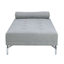 Quenti Velvet Sofa Bed With Pillow - Gray