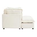 Modern Armchair Sofa With Movable Ottoman