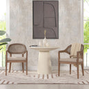 Americana - Mid-Century Modern Cane Back Dining Chair Textured Weave - Taupe Beige by HouseOfZazla