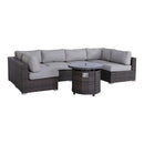 Wicker Outdoor Lounge Set With Cushions And Fire Pit by HouseOfZazla
