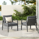 Modern Lounge Chair With Rope Accents And Cushions