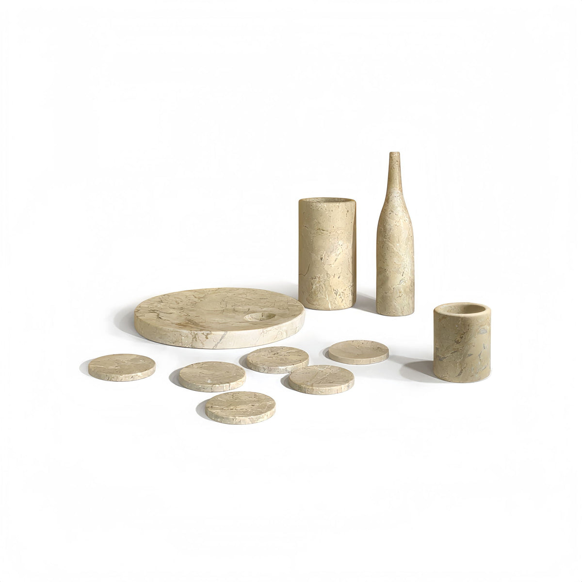 10 Pieces Luxury Natural Marble Dining Room Accessories Set, photo 21 of 33