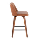 Toriano - Mid Century Modern Fixed Height Counter Stool & Square Footrest (Set of 2) by Unique Piece Furniture