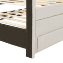 Upholstered Platform Bed With Twin Size Trundle And 3 Drawers by HouseOfZazla