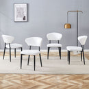 Minimalist Ergonomic Dining Chair With Curved Backres (Set of 4) by Unique Piece Furniture