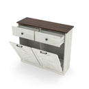 Double Tilt Out Trash Cabinet With Hideaway Drawer And Barn Door Style by HouseOfZazla