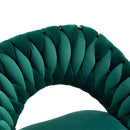 Accent Chairs Set of 2, Velvet Side Chairs with Gold Legs, Mid-Century Upholstered Dining Chairs for Living Room, Kitchen, Bedroom, Beauty Room