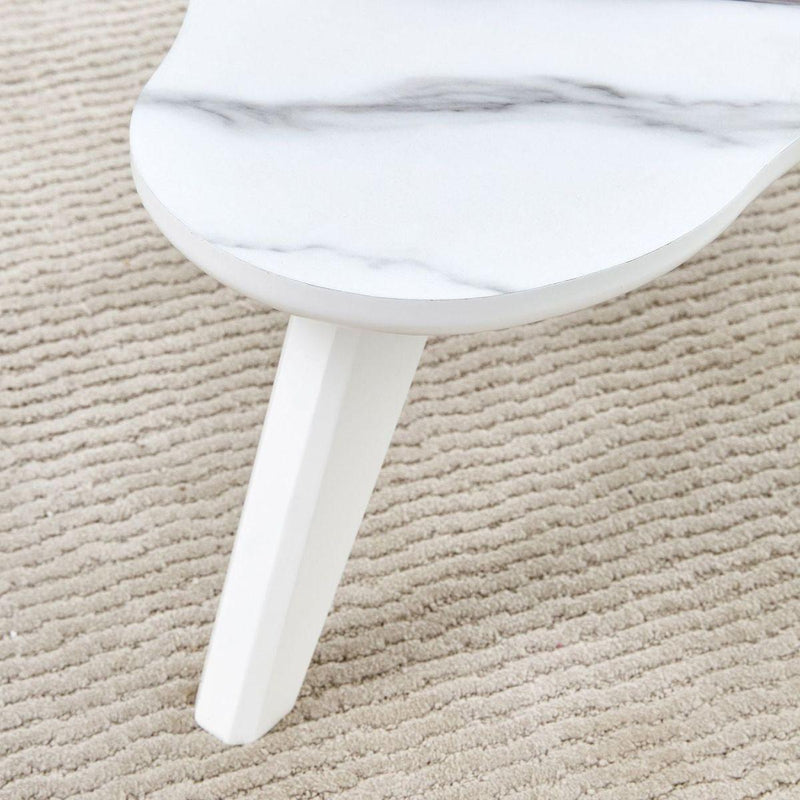 Modern minimalist white table top. Cloud shape gives you a new experience, computer desk. The game table. Suitable for dining and living rooms.