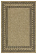Earth - 5'3" X 7'3" Polypropylene Indoor, Outdoor Area Rug - Jute / Black