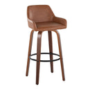 Daniella - Contemporary Fixed Height, Barstool & Swivel And Round Footrest (Set of 2) by HouseOfZazla