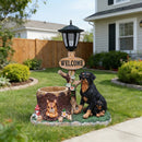 Rottweiler Dog Family Planter Statue by HouseOfZazla