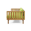 Claremont 3 Seater Daybed Teak Acacia Wood Water Resistant Cushions by HouseOfZazla