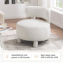 Teddy Fabric Armless Accent Chair
