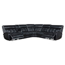 Hayden - Dual Power Reclining Sectional Sofa - Black by HouseOfZazla