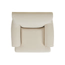 Alana 38' Lawson Accent Arm Chair Metal Casters, Light Beige Linen