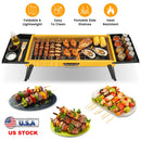 Portable Folding Charcoal Grill with Side Shelves
