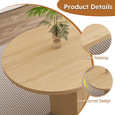 Oval Dining Table With Wood Strip Base by HouseOfZazla
