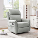 Manual Recliner Swivel Rocking Chair With 8-Point Massage and Heating