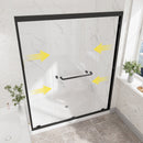 55"-60" W x 72" H Matte Shower Door by HouseOfZazla