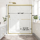 55"-60" W x 72" H Brushed Shower Door by HouseOfZazla