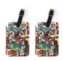 Blue Crabby New Orleans Beer Bottles Luggage Tag