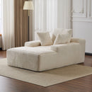 Oversized Chaise Lounge Chair Cozy Cloud Couch With 3 Throw Pillows And Wide Armrest