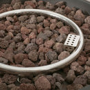 Modern Lightweight Concrete Outdoor Circular Fire Pit 50,000 BTU by HouseOfZazla