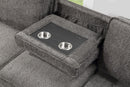 Estelle - Fabric Reversible Sleeper Sectional With Storage Chaise Drop-Down Table 2 Cup Holders And 2 USB Ports