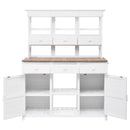 TOPMAX 65.7" Tall Garden Potting Bench Table with Hutch