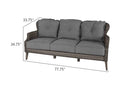 Tenaya 3-Piece Wicker Sofa Set with Swivel Rocking Chairs