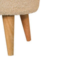 Petite Footstool - Cream / Brown by HouseOfZazla