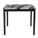 Leoncia - Bar Table And 4 Bar Stools - Espresso / White