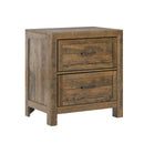 Rustic 2 Drawer Nightstand - Brown - Wood by HouseOfZazla