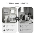 Multi Functional Wall Mounted Cabinet With Adjustable Shelves For Bathroom
