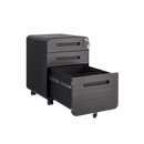 3 Drawer Mobile File Cabinet Under Desk Office,Simple Style Versatile Storage Cabinet for Legal/Letter/A4 Files, 5 Wheel Design Anti-Tilting Cold Rolled Steel Waterproof Moisture-Proof Black