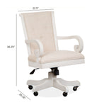 Bronwyn - Fully Upholstered Swivel Chair - Alabaster