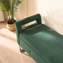 Wide Storage Soft Ottoman Bench With Armrests by Unique Piece Furniture