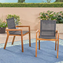 Belfast - Dining Chair With Acacia Wood Frame And Seating (Set of 2) by HouseOfZazla