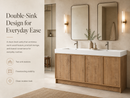 72" Freestanding Bathroom Vanity With Dual Resin Sink