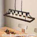 34-Inch Black and Gold Vintage Pendant Light