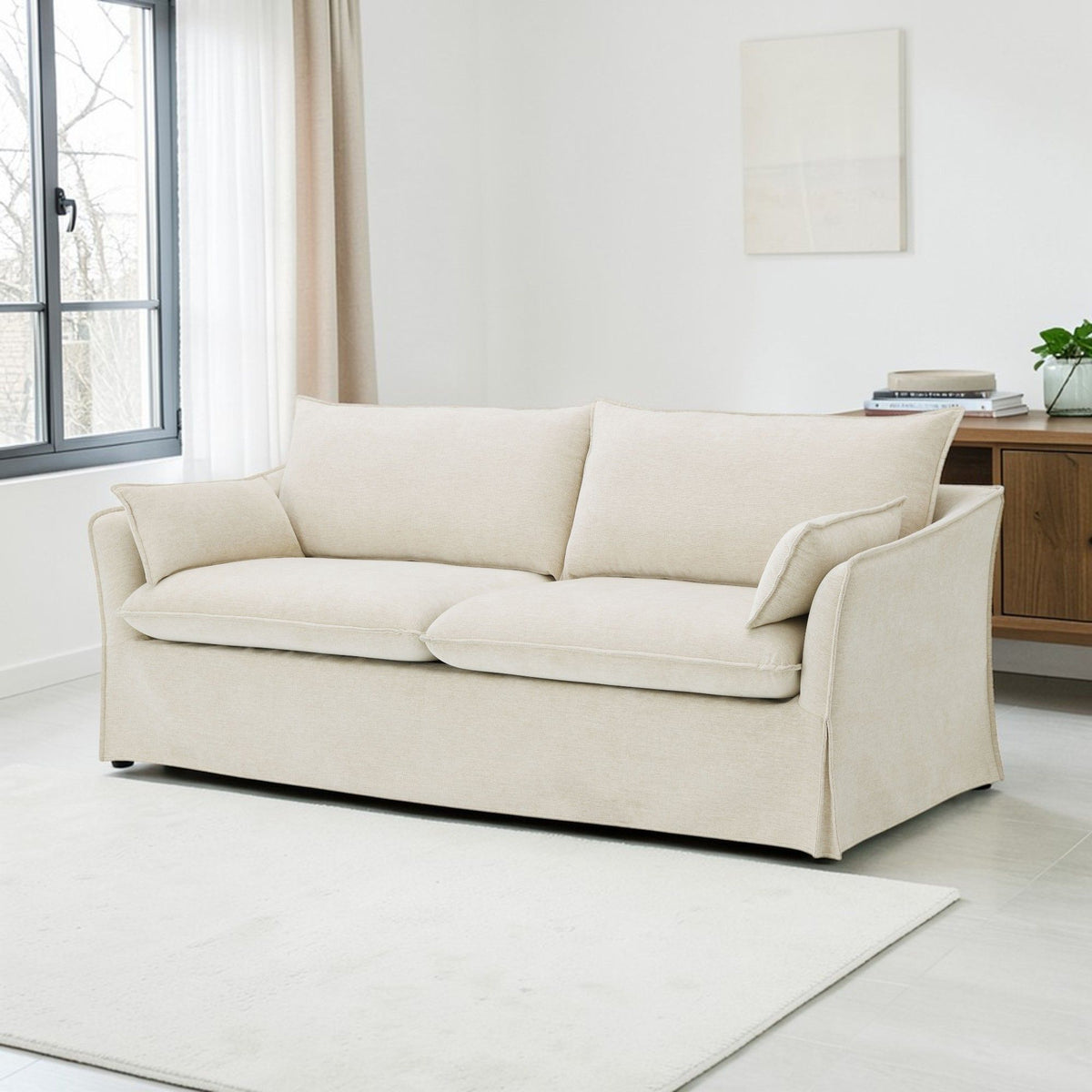 Shane - Sofa With 2 Pillows - Beige, photo 2 of 4